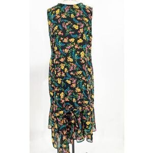 CALVIN KLEIN Floral Green Midi Sleeveless Dress US 12